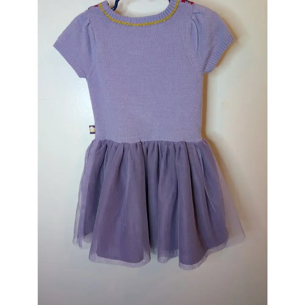 Disney Wish Asha Character Dress Purple Tulle Embroidered Girls Size 4T - Picture 5 of 9